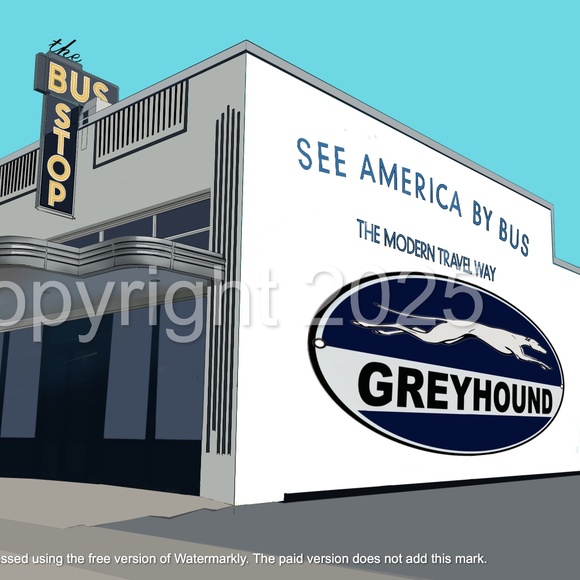 Old greyhound bus station in Olympia WA